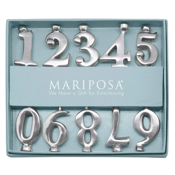 Mariposa Candle Number Holder Set (Silver or White)