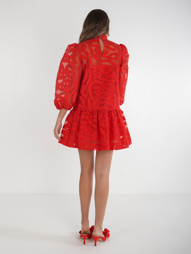 Emily McCarthy Bella Dress in Holly Red