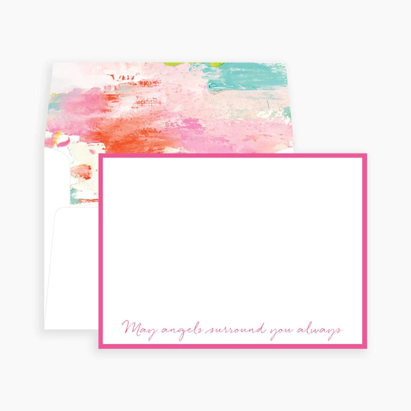 Anne Neilson "May Angels Surround You Always" Notecards (Choose Color!)
