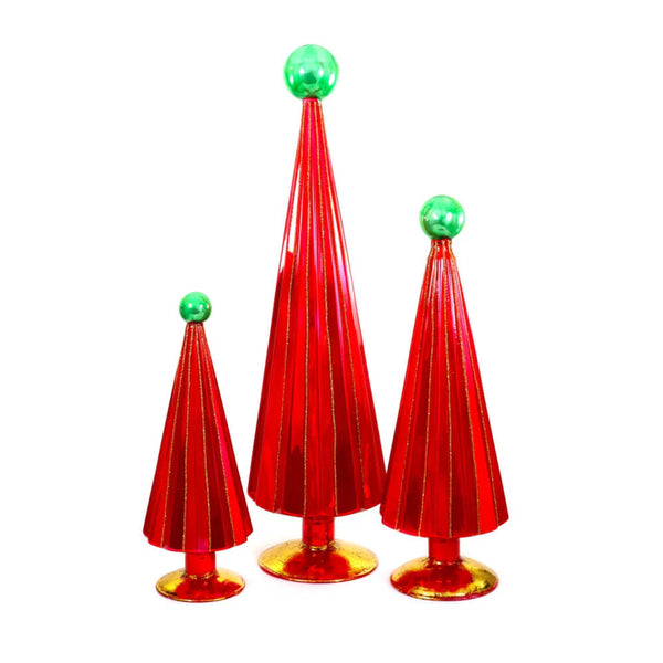 Pleated Tree in Red and Green (Three Size Options)