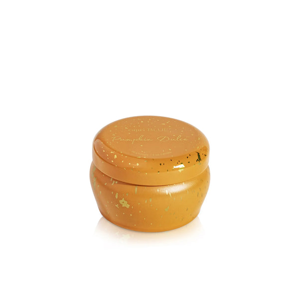 Capri Blue 3oz Mini Pumpkin Dulce Glimmer Tin Candle