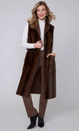 Renuar Knit Vest in Chocolate