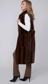 Renuar Knit Vest in Chocolate