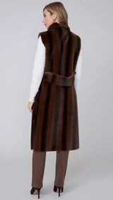 Renuar Knit Vest in Chocolate