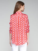 Vilagallo Anastasia Blouse in Rosa Geometric