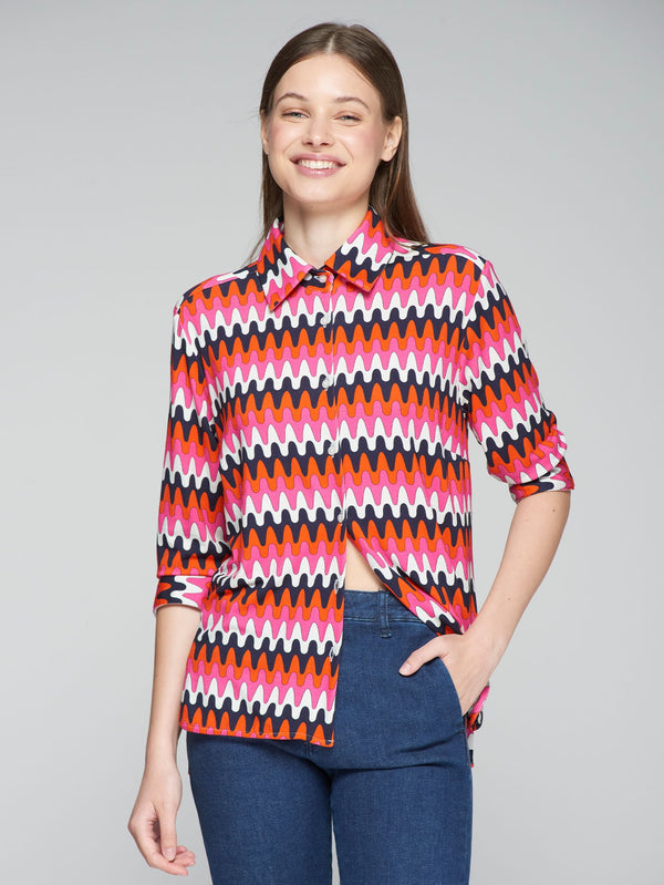 Vilagallo Sara Top in Punto Print