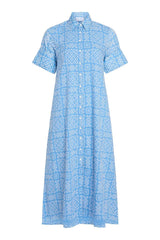 LIVRO Gibbons Dress in Lanai Tile Blue