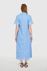 LIVRO Gibbons Dress in Lanai Tile Blue