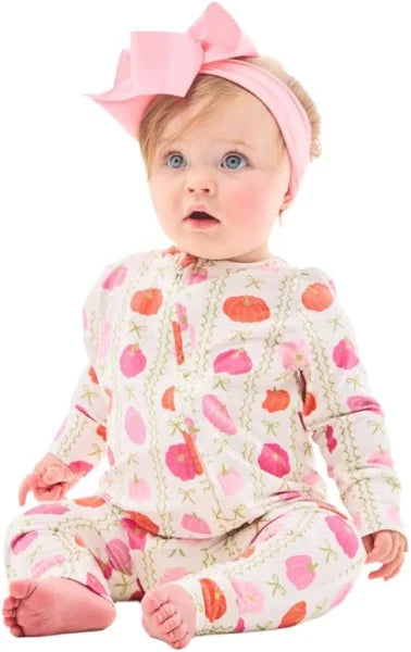 Baby "Little Pumpkin" Pink and Orange Pajama Set