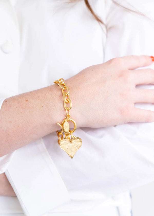 Susan Shaw Heart Toggle Bracelet