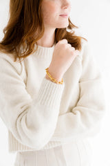 Gold Jackie Chain Toggle Bracelet