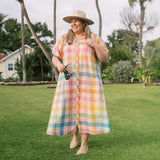 Sunshine Tienda Rainbow Plaid Oasis Dress
