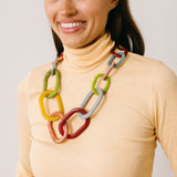 Smoky Rainbow Link Necklace