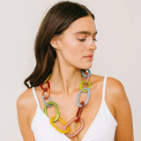 Smoky Rainbow Link Necklace