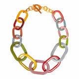 Smoky Rainbow Link Necklace