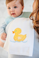 3 Marthas Yellow Duck Appliqued Burp Cloth