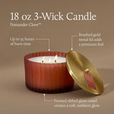 Pomander Clove 3 Wick 18oz Candle