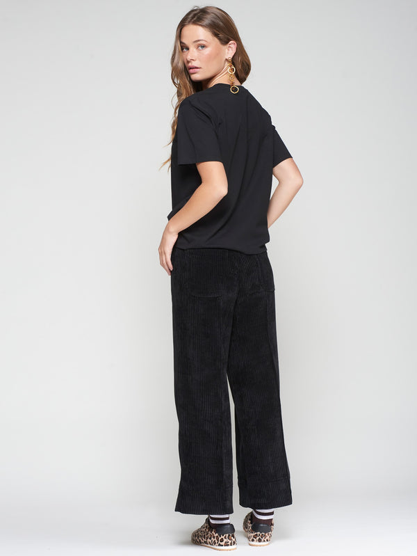 Vilagallo Black Corduroy Trouser