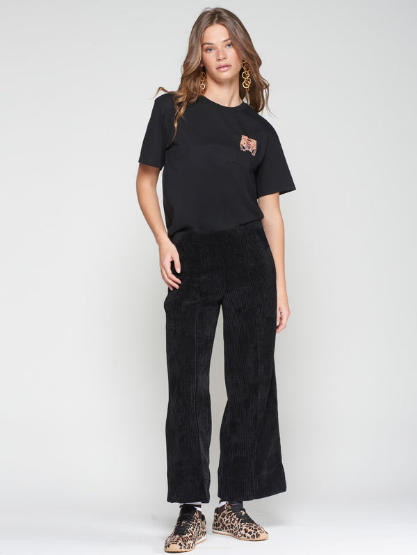 Vilagallo Black Corduroy Trouser