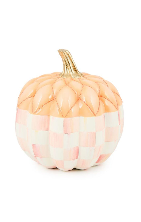 Mackenzie Childs Rosy Check Fairytale Quilted Pumpkin