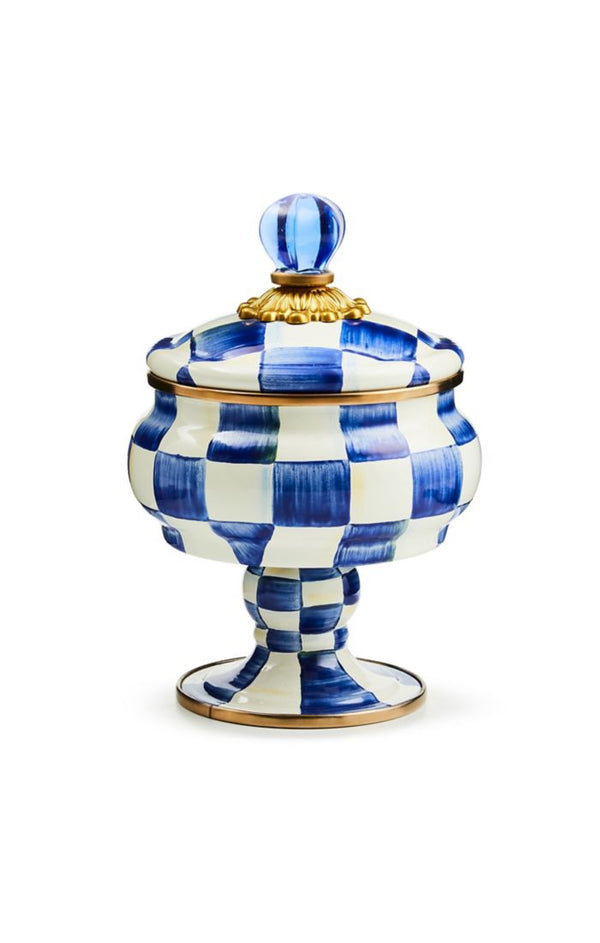 Mackenzie Childs Royal Check Curiosity Pot
