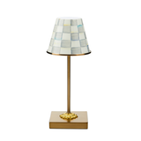 Mackenzie Childs Sterling Check LED Rechargeable Cafe Table Lamp