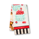 Mackenzie Childs Cherry Bake Shop Printed Dish Towel