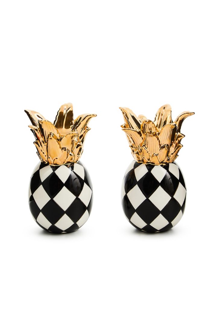 Mackenzie Childs Pineapple Salt and Pepper Set