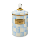 Mackenzie Check Sky Check Canister (Three Size Options)