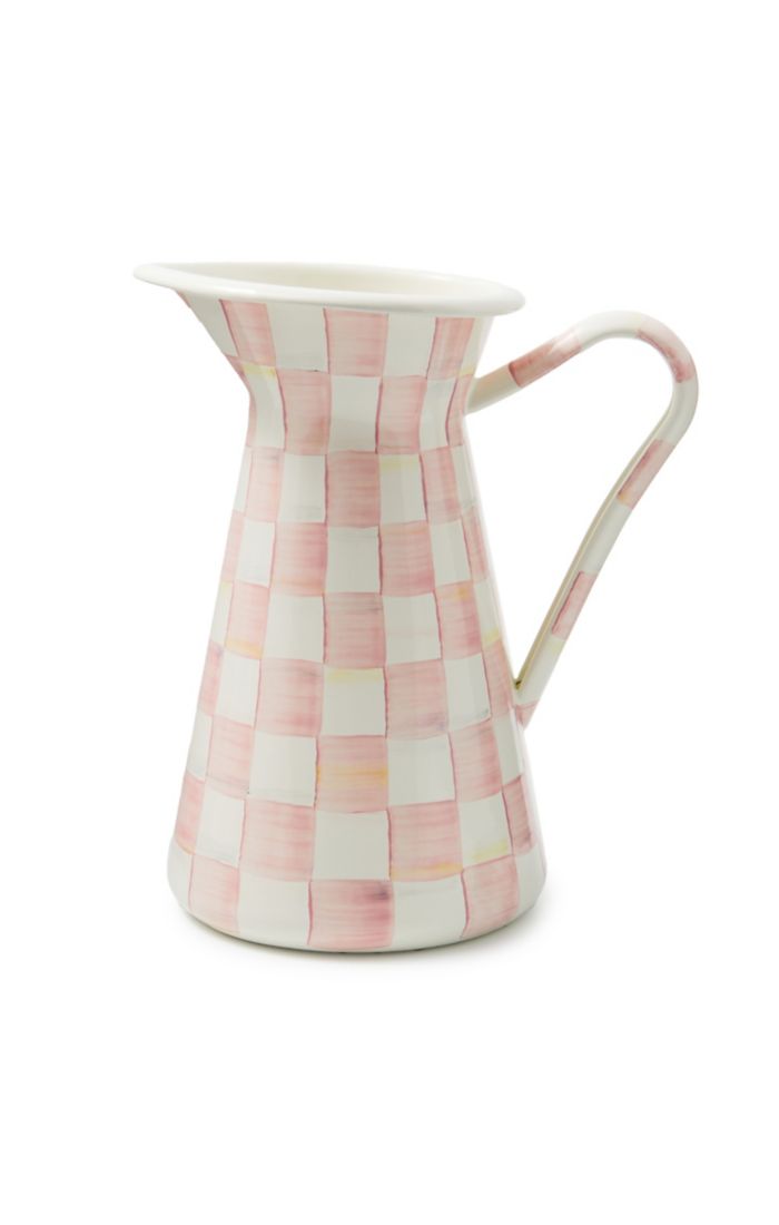 Mackenzie Childs Rosy Check Large Practical Pitcher