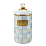 Mackenzie Check Sky Check Canister (Three Size Options)