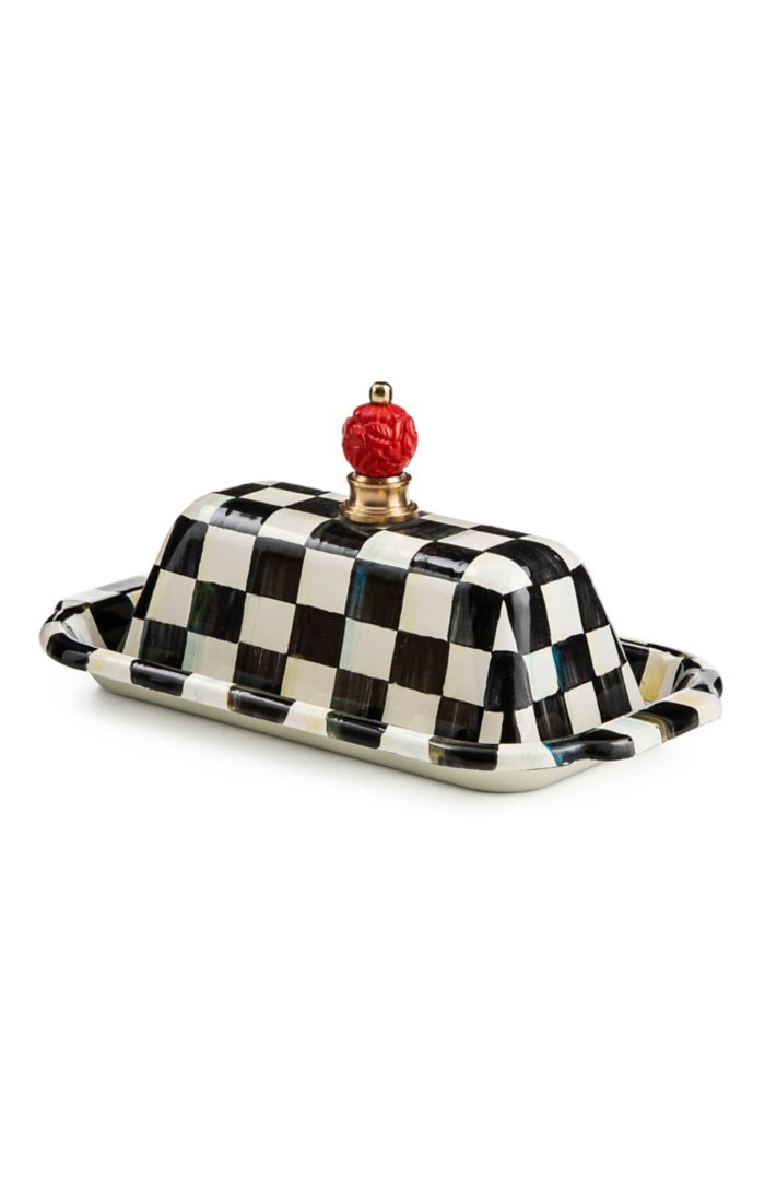 Mackenzie Childs Courtly Check Butter Box