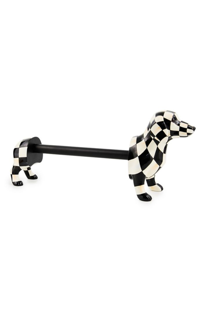 Mackenzie Childs Dachshund Paper Towel Holder