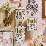 Mackenzie Childs "Pretty as a Bow" Canister (Three Size Options)