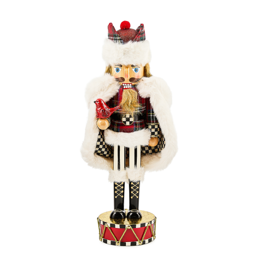 Mackenzie Childs Tartan Cardinal Nutcracker