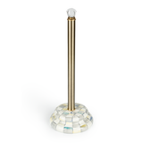 Mackenzie Childs Sterling Check Toilet Tissue Storage