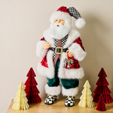 Mackenzie Childs Animated Courtly Fabric Santa