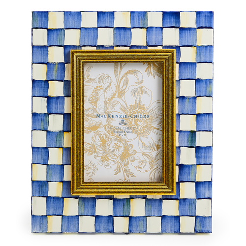 Mackenzie Childs Royal Check 4" x 6" Frame