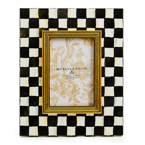Mackenzie Childs Courtly Check 4" x 6" Frame