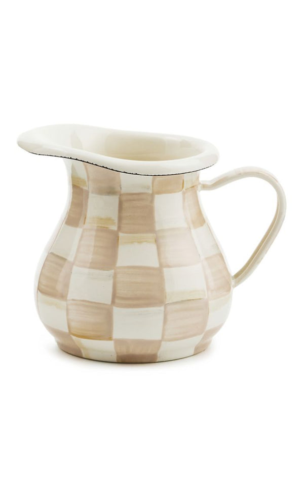 Mackenzie Childs Mocha Check Creamer