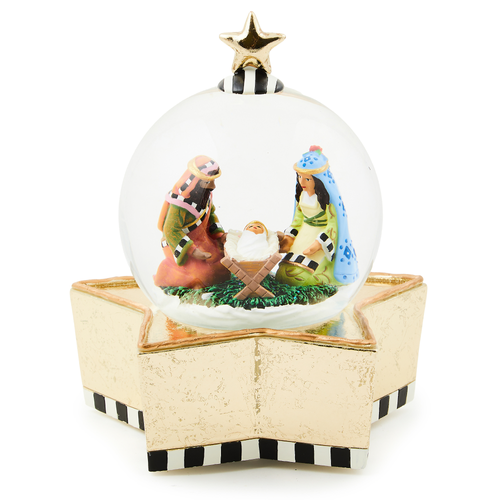 Mackenzie Childs Patience Brewster Nativity Snow Globe