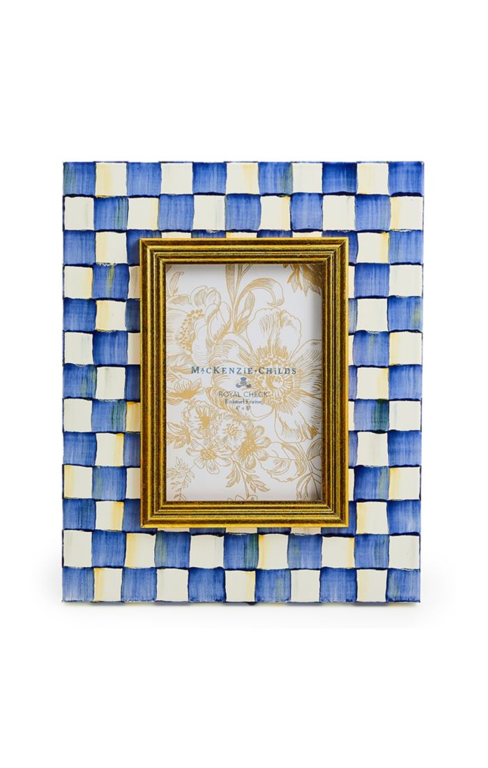 Mackenzie Childs Royal Check 4" x 6" Frame