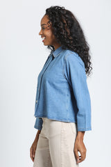 City Swing Jacket in Light Indigo