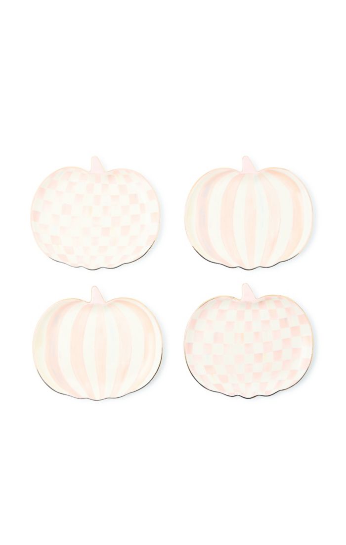 Mackenzie Childs Rosy Check Pumpkin Ceramic Dessert Plate (Not a set)