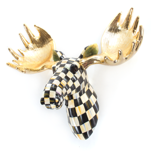 Mackenzie Childs Courtly Check Small Moose