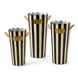 Mackenzie Childs Courtly Stripe Flower Bucket (Three Size Options)