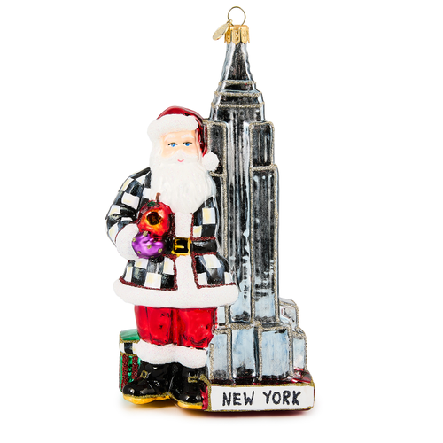 Mackenzie Childs Empire State Building Glass Ornament