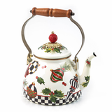 Mackenzie Childs Deck The Halls 2 Quart Tea Kettle