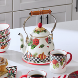 Mackenzie Childs Deck The Halls 2 Quart Tea Kettle