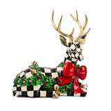 Mackenzie Childs Holly Check Resting Deer